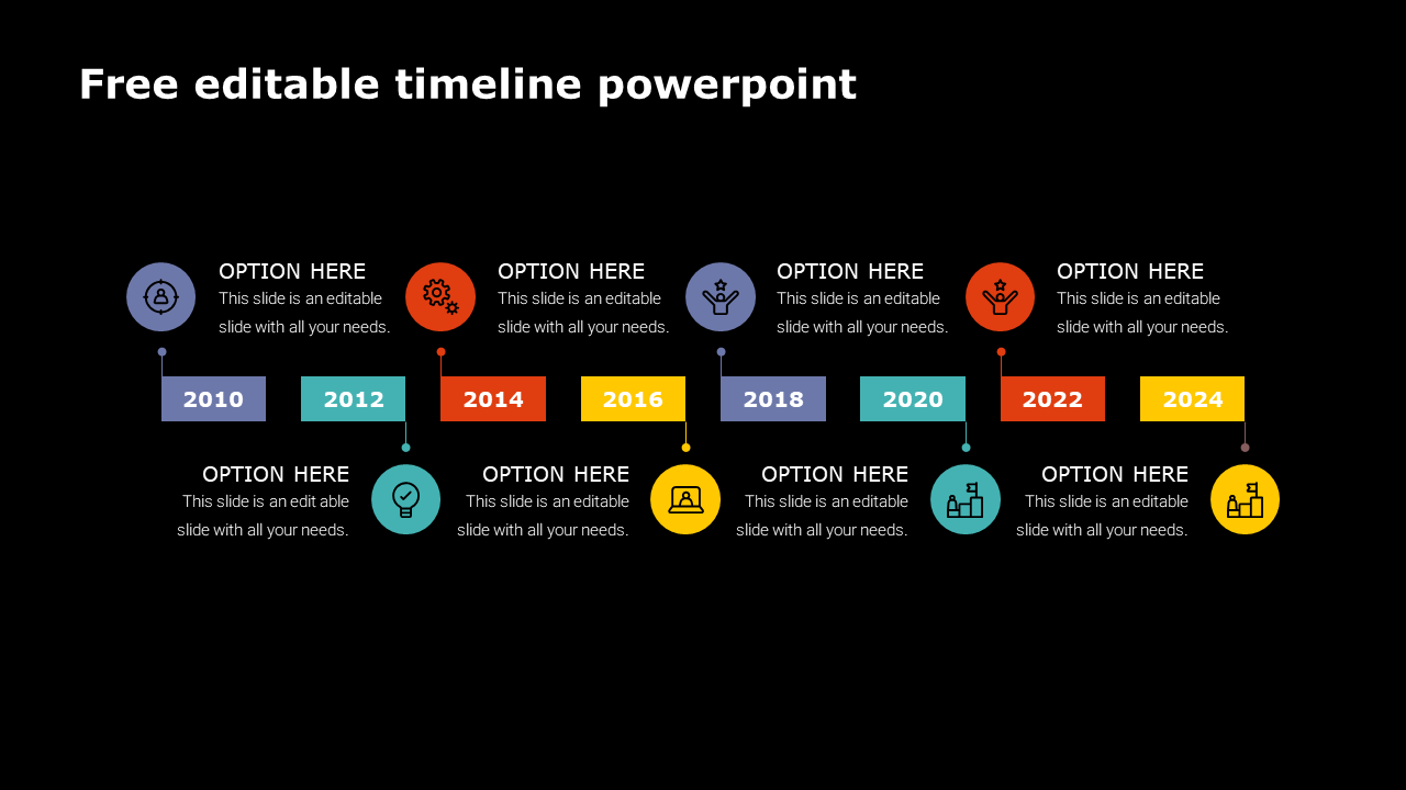 Free - Amazing Free Editable Timeline PowerPoint Templates